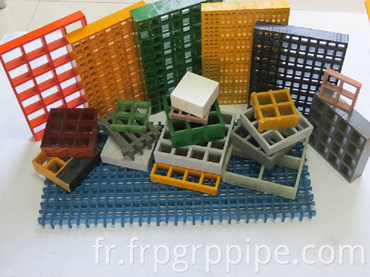 Grp grating fibre renforcé les feuilles de mailles en plastique